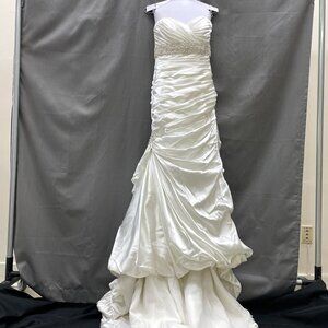 Maggie Sottero Satin Pleated Mermaid Wedding Gown - Kleinfeld